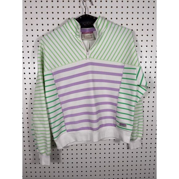 Scotch & Soda striped quarter zip pullover size Xs - Picture 1 of 5